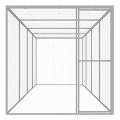 Prolenta Premium narvas katėms Iden, 3 x 1,5 x 2,5 m, sidabrinė, plienas — 5 nuotrauka