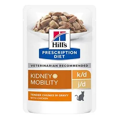 Hill’s Prescription Diet k/d + Mobility su vištiena, drėgnas maistas katėms — 2 nuotrauka