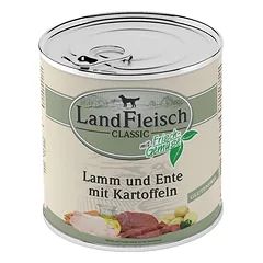 Landfleisch konservai šunims, ėriena, antiena, bulvės, 800g