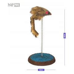Happet spyruoklinis žaislas katei su pele, 12 cm
