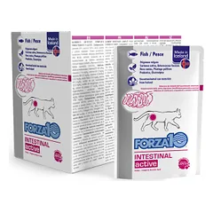 Forza10 Intestinal ActiWet Fish drėgnas maistas katėms, skirtas ūmiems žarnyno rezorbcijos sutrikimams mažinti, 100 g