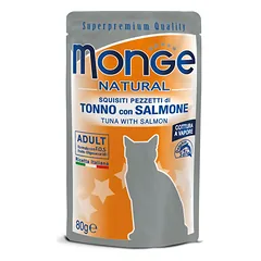 Monge Natural kons. pašaras suaugusioms katėms tunas, lašiša želėje 80g