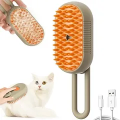 HausPets 3-in-1 Dampfbürste zum Entwirren mit Wasser