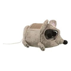 Trixie Lukas Cuddly Cave namelis katei su sizalio draskykle ir minkšta pagalvėle, pilka, 35 × 33 × 65 cm — 3 nuotrauka