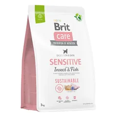 Brit Care Sustainable Sensitive Insect&Fish sausas maistas odos problemų ar jautrų virškinimą turintiems šunims, 3 kg