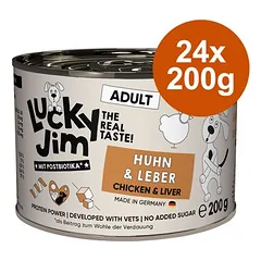 Lucky Jim MINI Adult drėgnas maistas šunims, ekonominė pakuotė 24 x 200 g