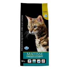 Sausas pašaras suaugusioms katėms FARMINA MATISSE CAT Dry Chicken&Turkey 10kg