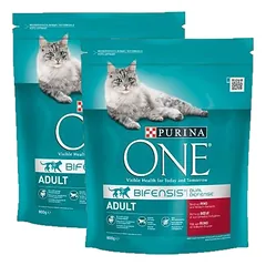 Purina One Cat suaugusiųjų ėdalas katėms su jautiena 2x800g