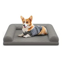 Giantex Orthopädisches Haustiersofa Mit Waschbarem Bezug Und Seitenpolstern