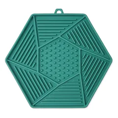 Epic Pet Lick&Snack Hexagon Green silikono laižymo kilimėlis šunims ir katėms, 17×15 cm photo