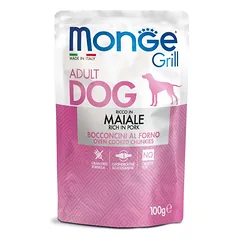 Monge Grill  konservuotas pašaras šunims su kiauliena 100g parduotuvėje petbaze.lt