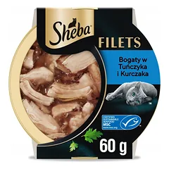 SHEBA Filets šlapias kačių maistas su tunu padaže 60 g