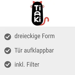 TIAKI kampinis uždaras tualetas katėms Parfait, kreminė / rožinė — 3 nuotrauka