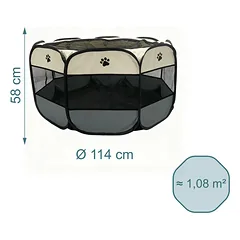 Šuniukų aptvaras Relaxdays 10052224_60, XL dydis, Ø 114 × 58 cm — 4 nuotrauka