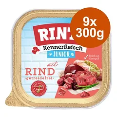 RINTI Kennerfleisch Junior drėgnas maistas šunims 9 x 300 g