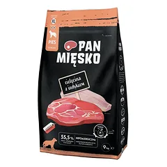 PAN MIĘSKO Veršiena su kalakutiena šunims traškučiai XL 2x9 kg