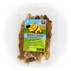 Real Dog natūralios triušio ausys, skanėstai šunims 100 g parduotuvėje bikuva.lt