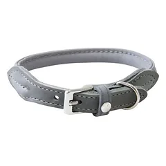 Das Lederband Hundehalsband rundgenäht Dublin Granite