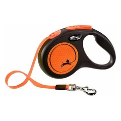 Flexi Neon S (tape) 5 m, orange - dog leash