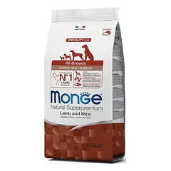 Monge All Breeds Puppy & Junior Lamb (ėriena) sausas pašaras šunims