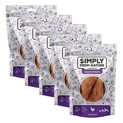 SIMPLY FROM NATURE Meat Strips Vištienos juostelės šunims 5x80 g