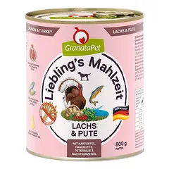 GranataPet Liebling's Mahlzeit mišrus rinkinys, drėgnas maistas šunims 6 x 800 g — 4 nuotrauka