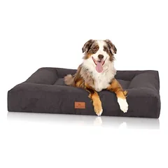 Knuffelwuff orthopädisches Hundebett aus Velours mit Handwebcharakter Sofia