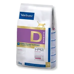Virbac HPM D1 Dermatology Support Cat visavertis sausas pašaras katėms odos funkcijoms gerinti