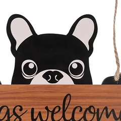 TIAKI durų lentelė „Dogs Welcome, People Tolerated“, 1 vnt. — 3 nuotrauka