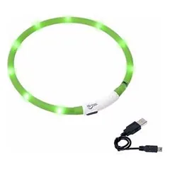 LED apykaklė įkraunama Karlie, žalia 75 cm