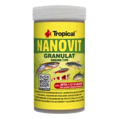 Tropical Nanovit Granulat pašaras žuvims ir mailiams - Zoobaze