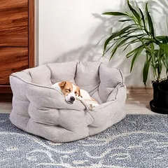 zooplus Exclusive guolis šunims Cozy ecoLIFE, pilkas, L 64 x B 60 x H 30 cm — 3 nuotrauka