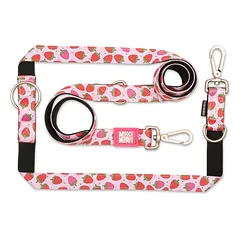 Max & Molly Multi-Leash Strawberry Dream - reguliuojamas pavadėlis šunims, įdomus raštas, 200 cm — 5 nuotrauka
