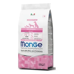 Monge spec. line adult sausas pašaras suaugusiems šunims su kiauliena, ryžiais ir bulvėmis 12kg