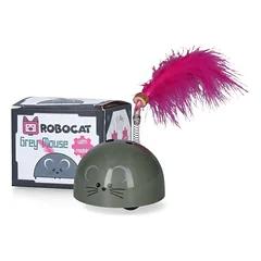 Robocat Mouse - interaktyvi pelė katėms, su plunksna, judesio jutikliu ir madnip priedu, Różowy — 4 nuotrauka
