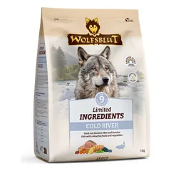 WOLFSBLUT Adult Limited INGREDIENTS Cold River sausas maistas šunims su upėtakiu, 1 kg — 2 nuotrauka