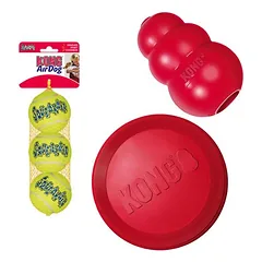 KONG ekonominis rinkinys: frisbis, KONG Classic, teniso kamuoliukai, Dideliems 26–45 kg — 5 nuotrauka