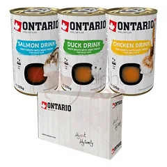 ONTARIO sriubų-gėrimų katėms rinkinys 12 x 135g