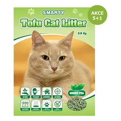 Smarty Tofu Cat Litter Green Tea kraikas 6 l AKCIJA 5 1 NEMOKAMAS