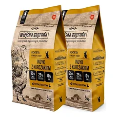 WIEJSKA ZAGRODA Kalakutiena ir vištiena kačiukams 2x5 kg