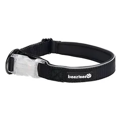 Beeztees Hundehalsband Parinca Safety Gear LED Nylon schwarz