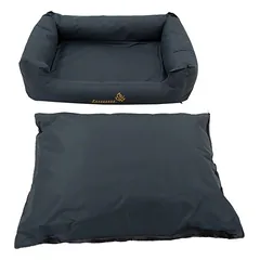 zooplus Exclusive guolis šunims Sleepy Time, pilkas, su pagalvėle, L 100 x B 75 x H 30 cm — 5 nuotrauka