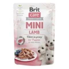 Brit Care Mini konservuotas pašaras šunims maiš. Puppy Lamb fillets in gravy 85 g nuotrauka