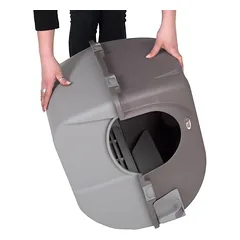 Omega Paw Roll'n Clean savaime išsivalantis kačių tualetas, taupe spalvos / pilka — 5 nuotrauka