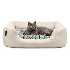 lionto Katzenbett mit weichem Wendekissen und niedrigem Einstieg
