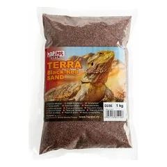 Happet smėlis terariumams, juodas ir raudonas, 1 kg — 4 nuotrauka