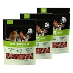 PetRepublic jautienos kubelių skanėstas šunims 3x250g M