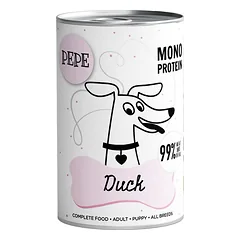 PAKA ZWIERZAKA PEPE Duck 99% (antis) 400 g monoproteinų maisto