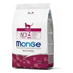Monge Indoor su vištiena, sausas maistas katėms 0,4 kg