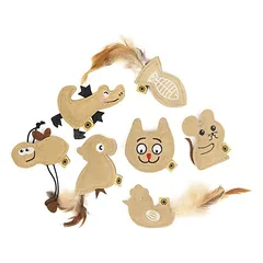 Canadian Cat Company 7er-Set Spielkissen Lederkissen mit Katzenminze